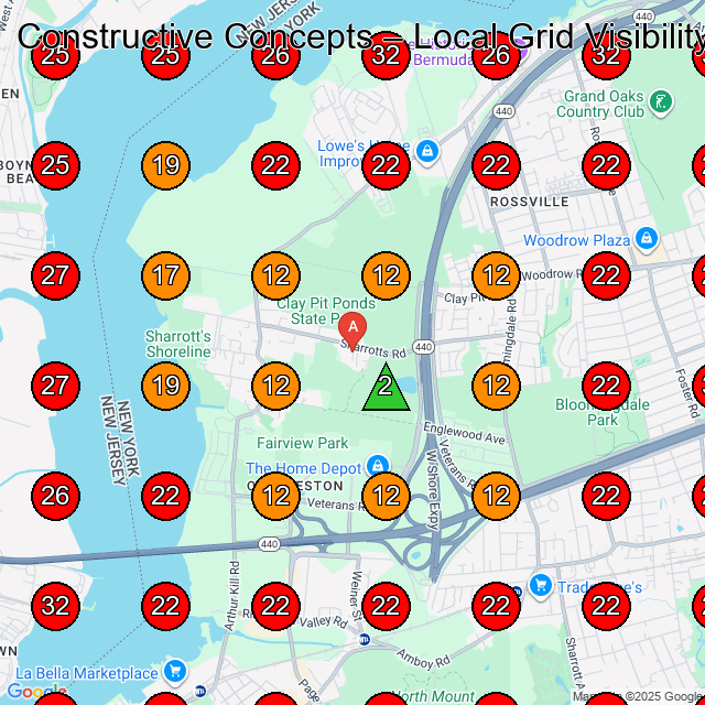 Constructive Concepts GeoGrid visibility map for Paving Contractor in Staten Island